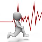 Health Heartbeat Shows Beating Well And Jog 3d Rendering Stock Photo