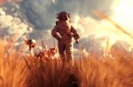 An Astronaut Discover A New Land,3d Illustration Stock Photo