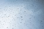 Rain Drops On Clear Glass, Rain Droplets Stock Photo