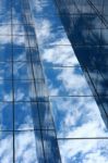 Blue Mirror Glass Building Stock Photo