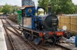 Bluebell Steam Engine In East Grinstead Stock Photo