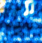 Blue Bokeh With Music Note Stock Photo