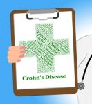 Crohn's Disease Shows Regional Enteritis And Abdominal Stock Photo