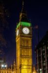 View Of Big Ben At Nighttime Stock Photo