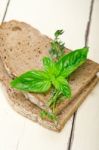Bread Basil And Thyme Stock Photo