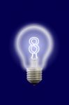 Eight Number Glow Inner Electric Lamp Stock Photo