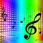 Treble Clef Background Means Artistic Melodies And Sounds Stock Photo