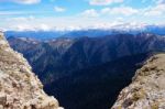 Horizontal Vivid Mountains Peaks Landscape Background Backdrop Stock Photo