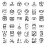 Game Technology Outline Icon Stock Photo