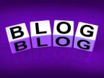 Blog Blocks Show Webpage Article Or Journal Stock Photo