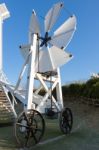 Jill Windmill Fantackle On  The South Downs Stock Photo
