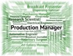 Production Manager Indicating Manufacturing Chief And Work Stock Photo