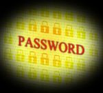 Password Security Represents Log Ins And Account Stock Photo