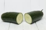 Fresh Cucumber Vegetable Sliced Stock Photo