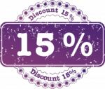 Fifteen Percent Discount Stock Photo