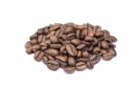 Heap Of Whole Coffee Beans On White Stock Photo