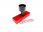 3d Stamp Certified Stock Photo