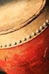 Old Chinese Drum Stock Photo