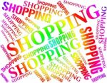 Shopping Word Indicates Commercial Activity And Buying Stock Photo