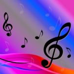 Treble Clef Background Means Melody Composition Or Musical Backg Stock Photo
