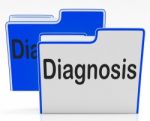 Files Diagnosis Indicates Health Sick And Binder Stock Photo