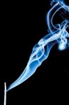 Incense Stick Smoke Trail Stock Photo