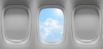 Group Of The Airplane Windows Stock Photo