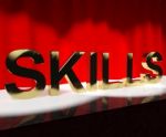 Skills Word on stage Stock Photo