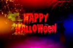 Happy Halloween Digital Colour Background Stock Photo