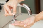 Hygiene. Cleaning Hands. Washing Hands Stock Photo