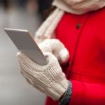 Cold Weather Drains Your Cell Phone Stock Photo