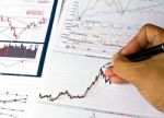 Various Financial Charts Stock Photo