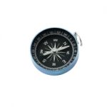 Compass Blue Frame On White Background Stock Photo