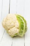 Cauliflower Vegetable Isolated On White Stock Photo