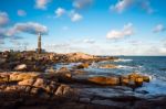 Lighthouse In Cabo Polonio, Rocha, Uruguay Stock Photo
