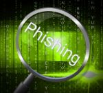 Phishing Fraud Shows Rip Off And Con Stock Photo
