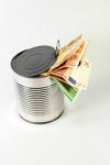 Save Money In Tin Stock Photo