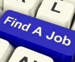 Find A Job Computer Key Stock Photo