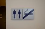 Toilet Sign And No Smoking Signs Stock Photo
