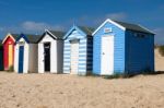 Southwold, Suffolk/uk - June 2 : Colourful Beach Huts In Southwo Stock Photo