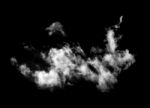 White Cloud On The Black Background Stock Photo