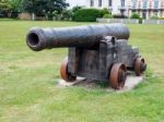 Ancient Cannon On Display In Southwold Stock Photo
