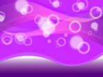 Purple Bubbles Background Means Circular And Waves
 Stock Photo