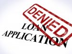 Loan Application Denied Stock Photo
