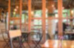 Empty Cafe Tables And Chairs Stock Photo