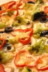 Pizza Detail Stock Photo