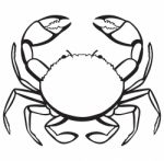 Silhouette Crab Stock Photo