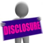 Disclosure Sign Character Displays Legal Communication And Infor Stock Photo