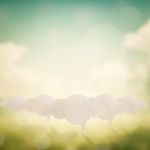 Cloud Sign On Abstract Blurred Nature Background Stock Photo