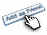 Add As Friend Button Stock Photo